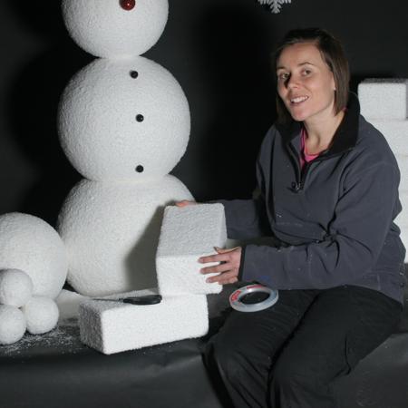 polystyrene snow blocks