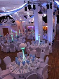 Polystyrene snowflakes on display at the Royal Armouries Christmas event