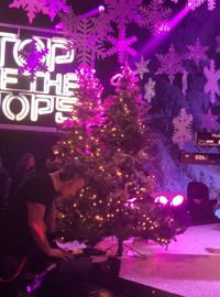 Polystyrene snowflakes used on set for a festive advert shoot