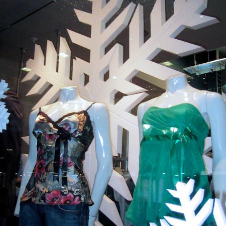 Polystyrene Christmas snowflake designs