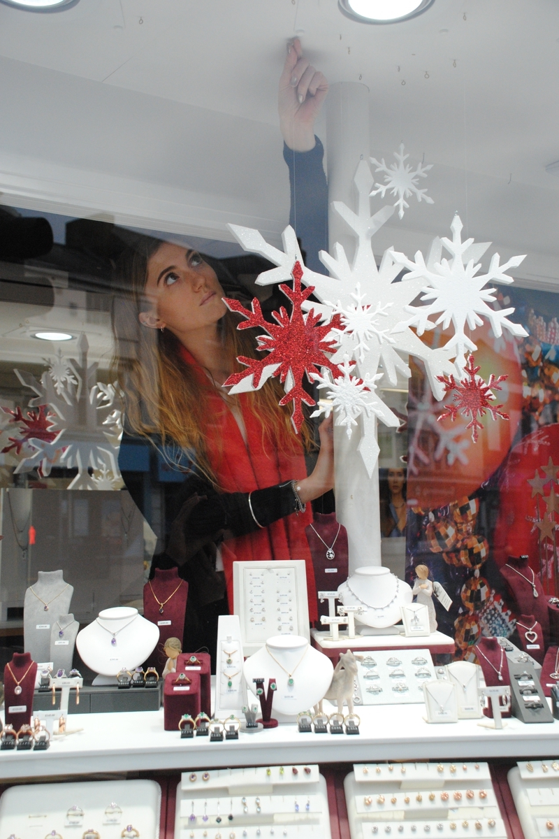 Polystyrene Snowflakes, Christmas Display