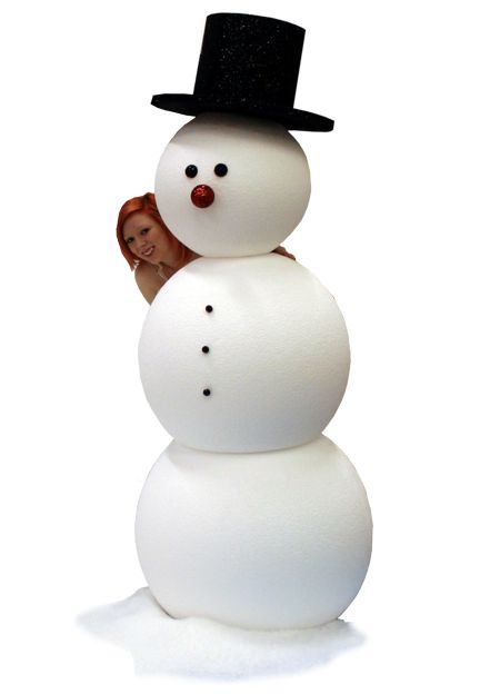 Polystyrene Snowman - 3ball