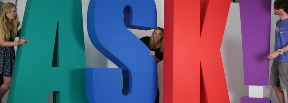 giant polystyrene letters:ASK