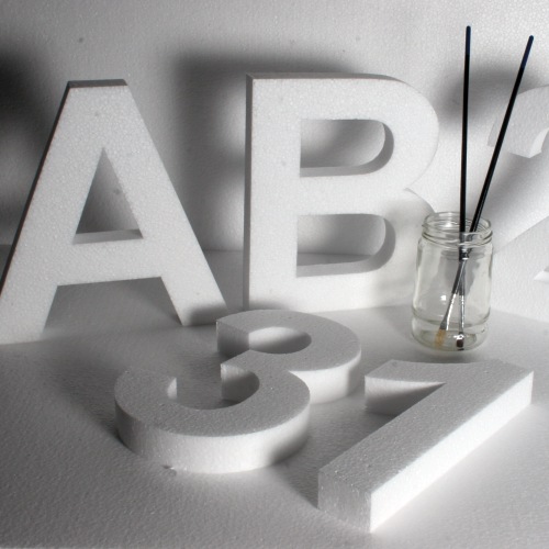 polystyrene letters for hobbie / craft and creative supplies.