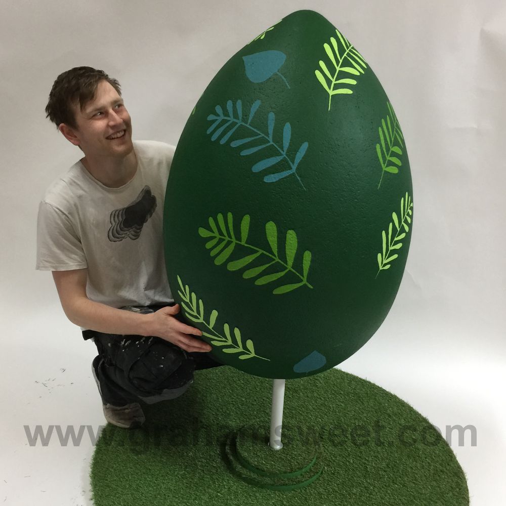 1000mm tall easteregg - painted with bespoke pattern