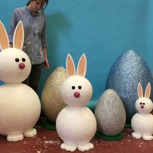 easter rabbit props for window display