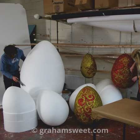 Polystyrene eggs