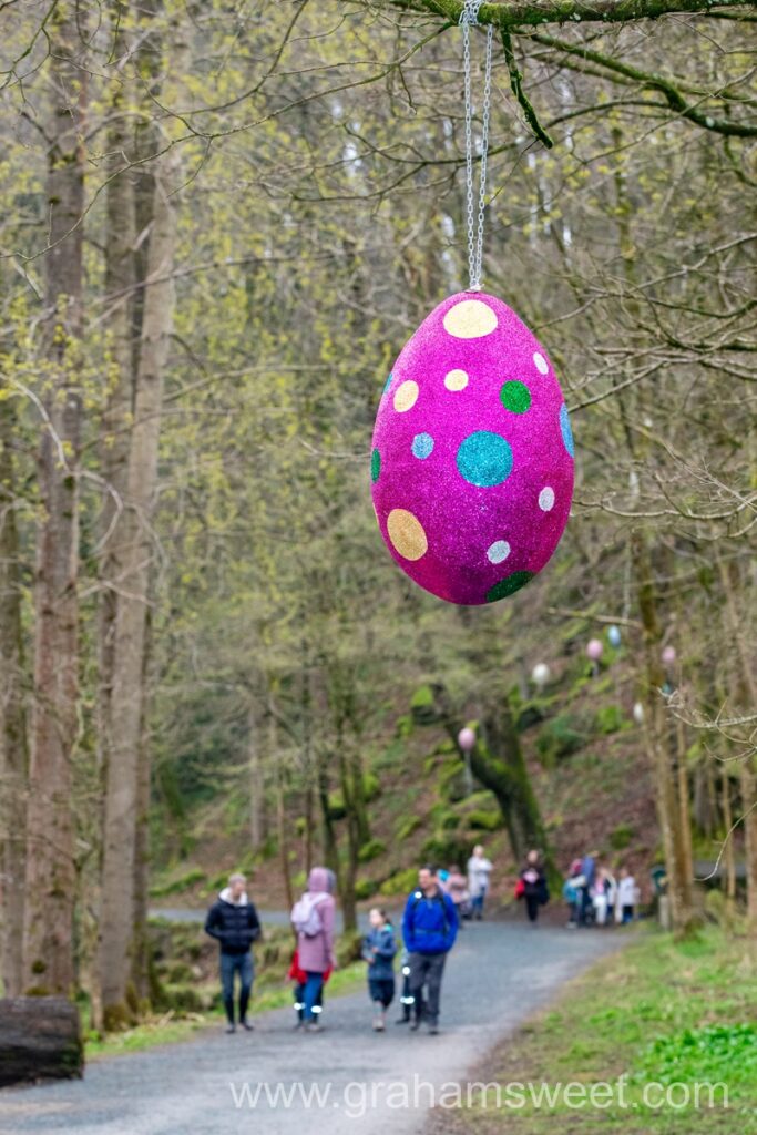 Giant patterned / glittered easter egg.