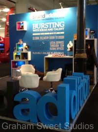Large 3d letters - produced for an exhibition stand for Brand Addition