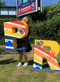 Large Aviva 3D letters manufactured for exhibition stands