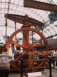 5 meter tall imitation beam engine, produced for messe duseldorph for EURO SHOP
