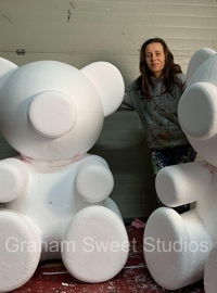 Large bear props produced for exhibition and display use