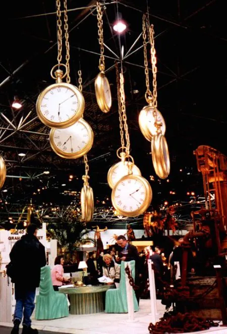 oversized model pocket watches - euroshop 1999 germany