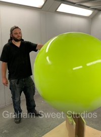 Large GRP fibreglass ball prop manufactured for exhibition display