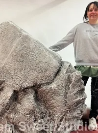 giant polystyrebne model of a rock. Scenic painted to resemble a real rock.
