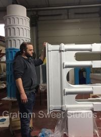 Large tower props manufactured for exhibition and event stands