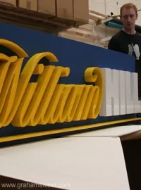 Large William Hill logo produced for exhibition display