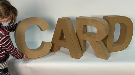 large 3d cardboard letters