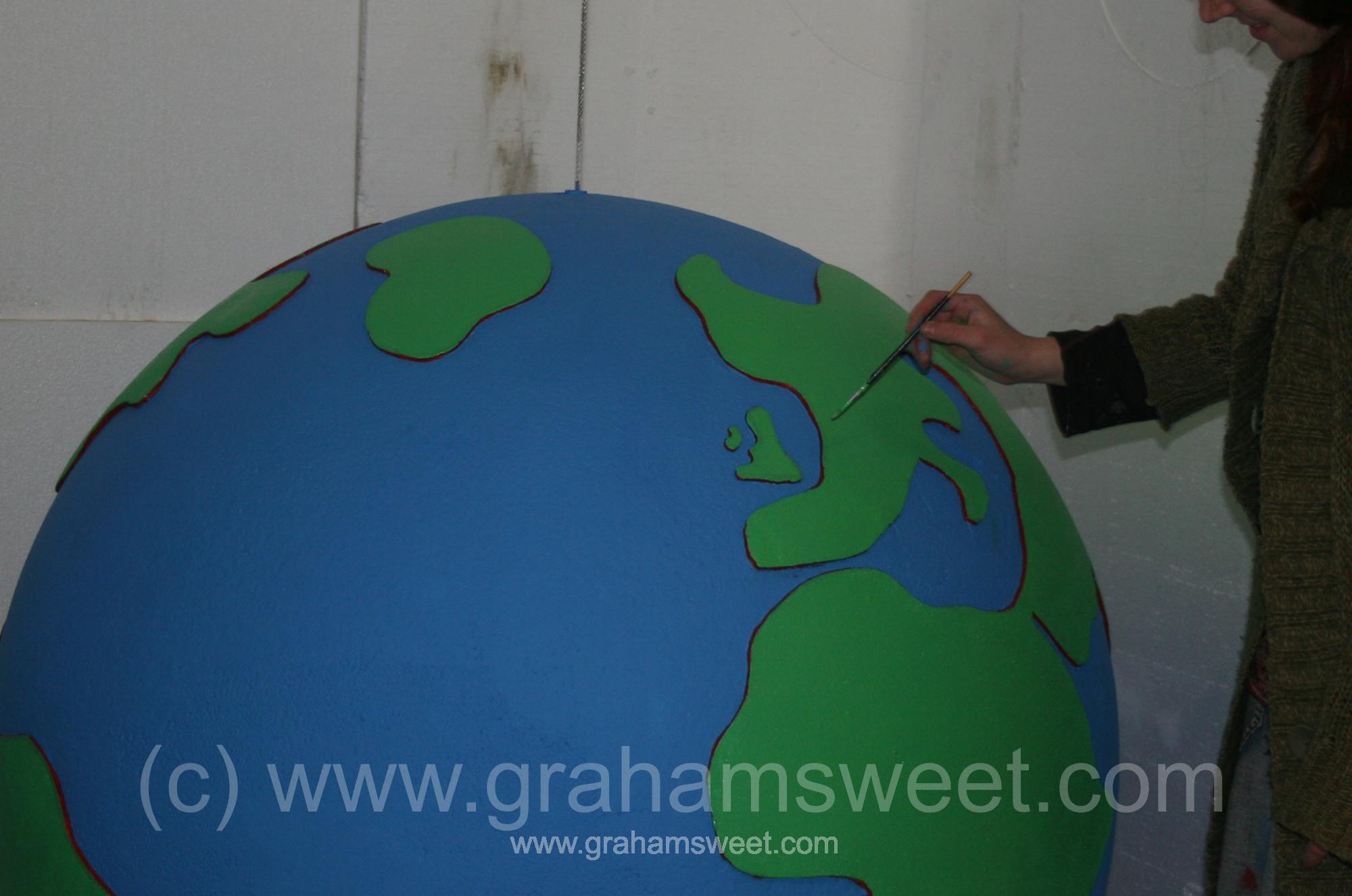 1200 mm - painted polystyrene globe