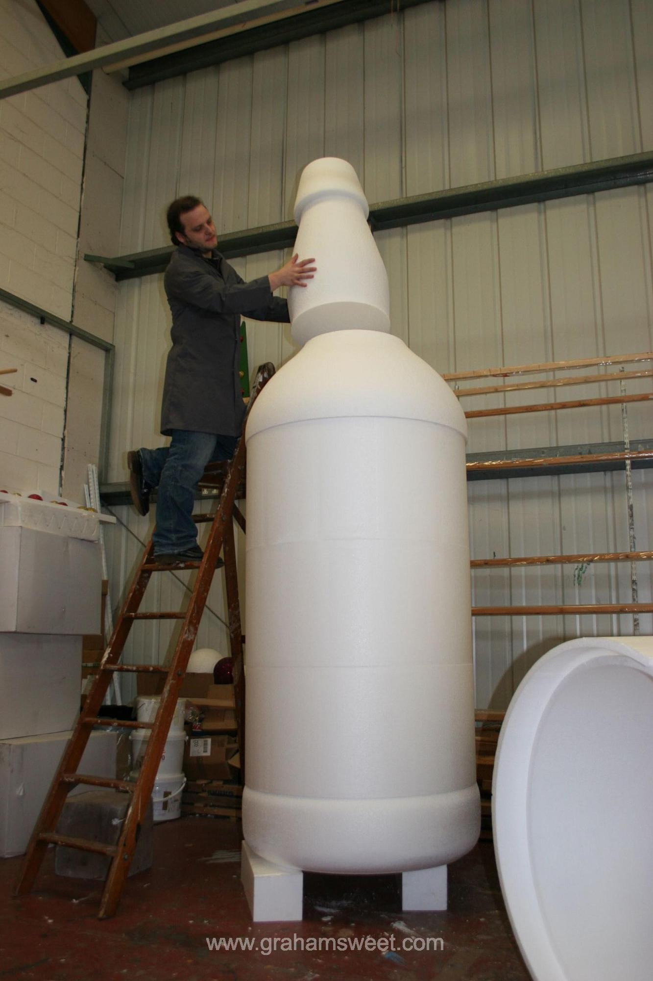 16 foot tall polystyrene bottle