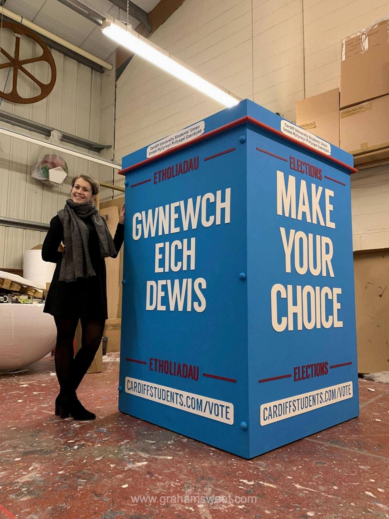 giant ballot box - produced from plywood