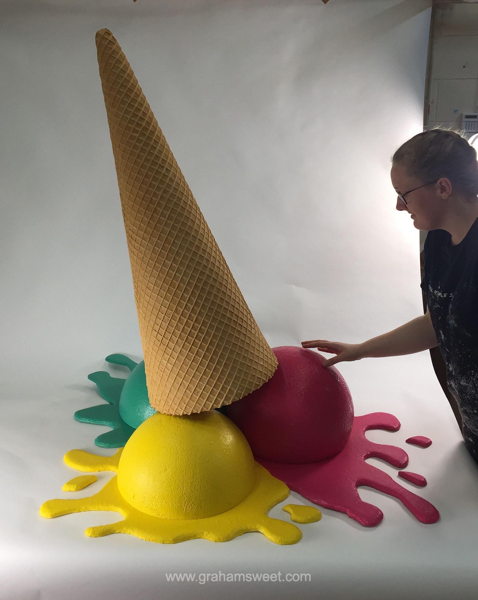 giant ice cream cone - from polystyrene