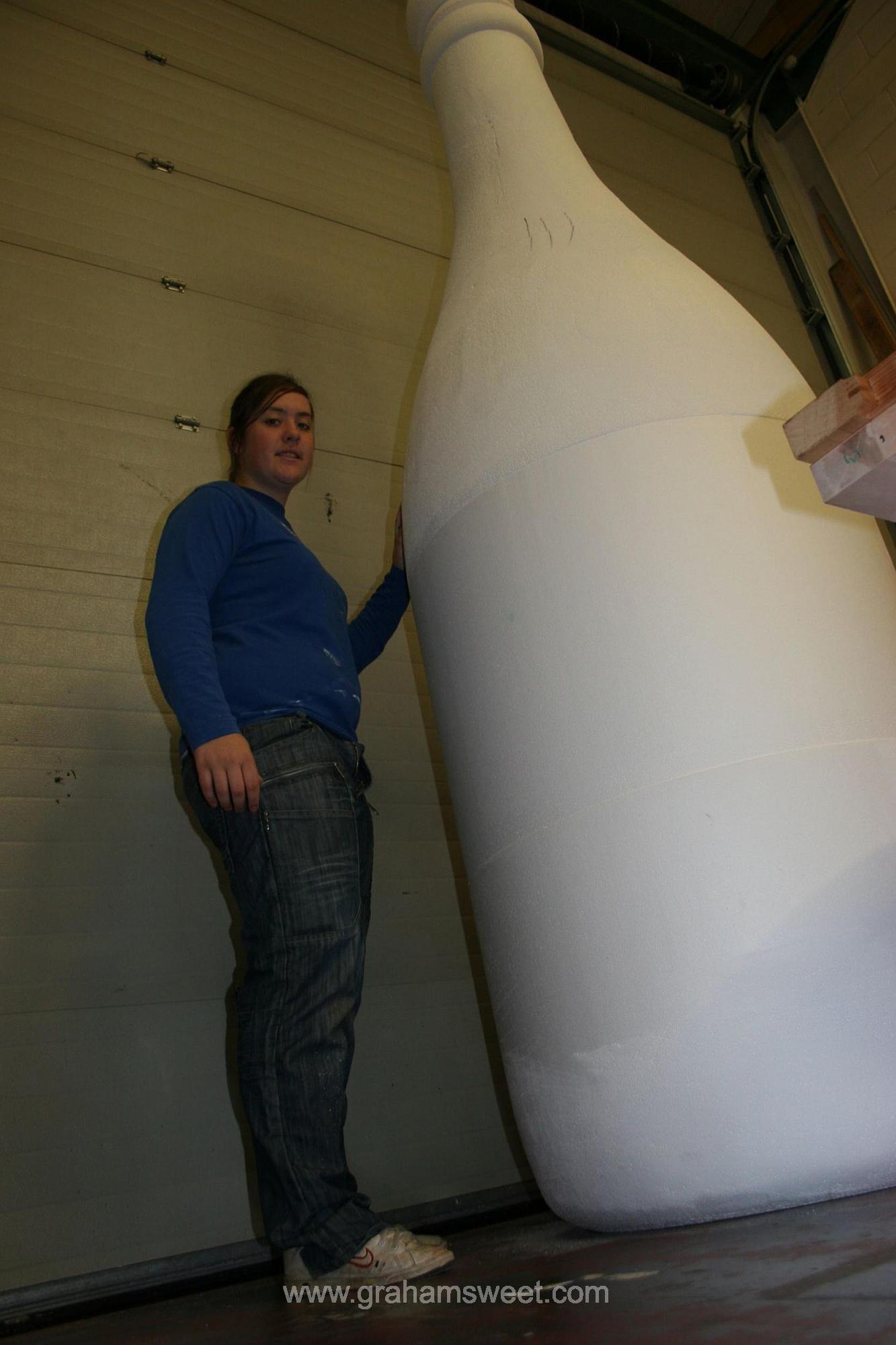 giant polystyrene bottle