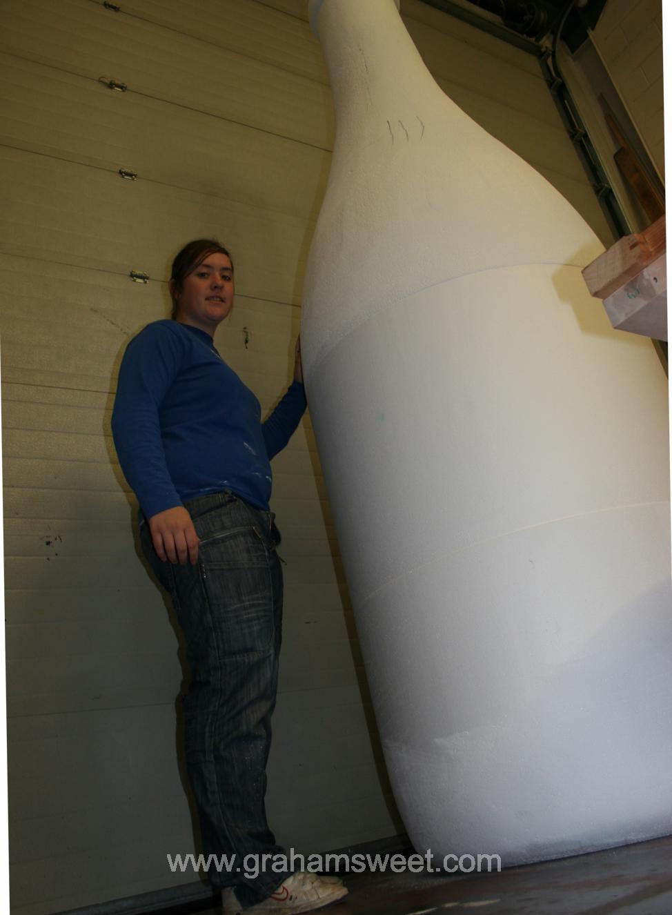 giant polystyrene bottle