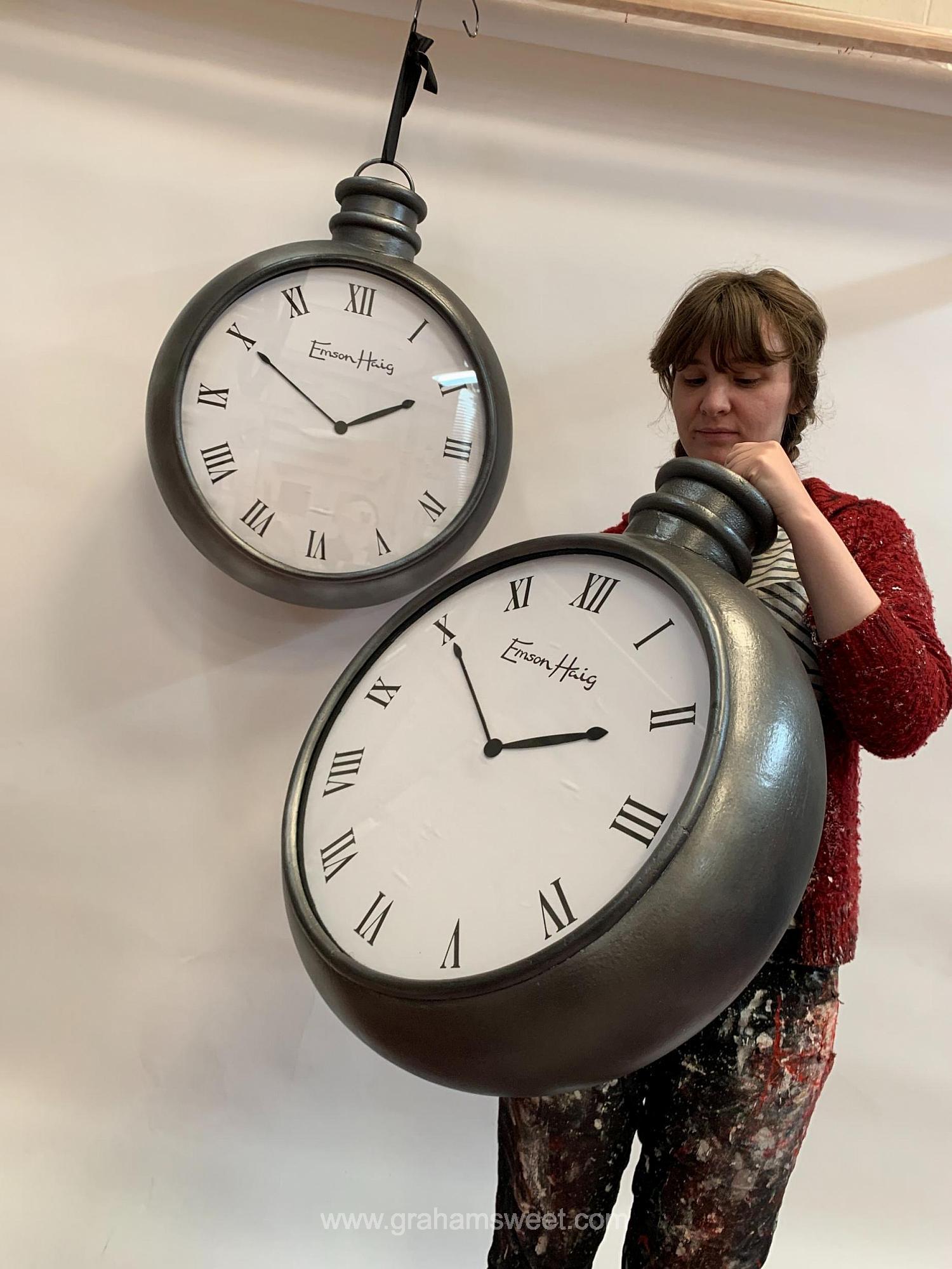 giant polystyrene clocks