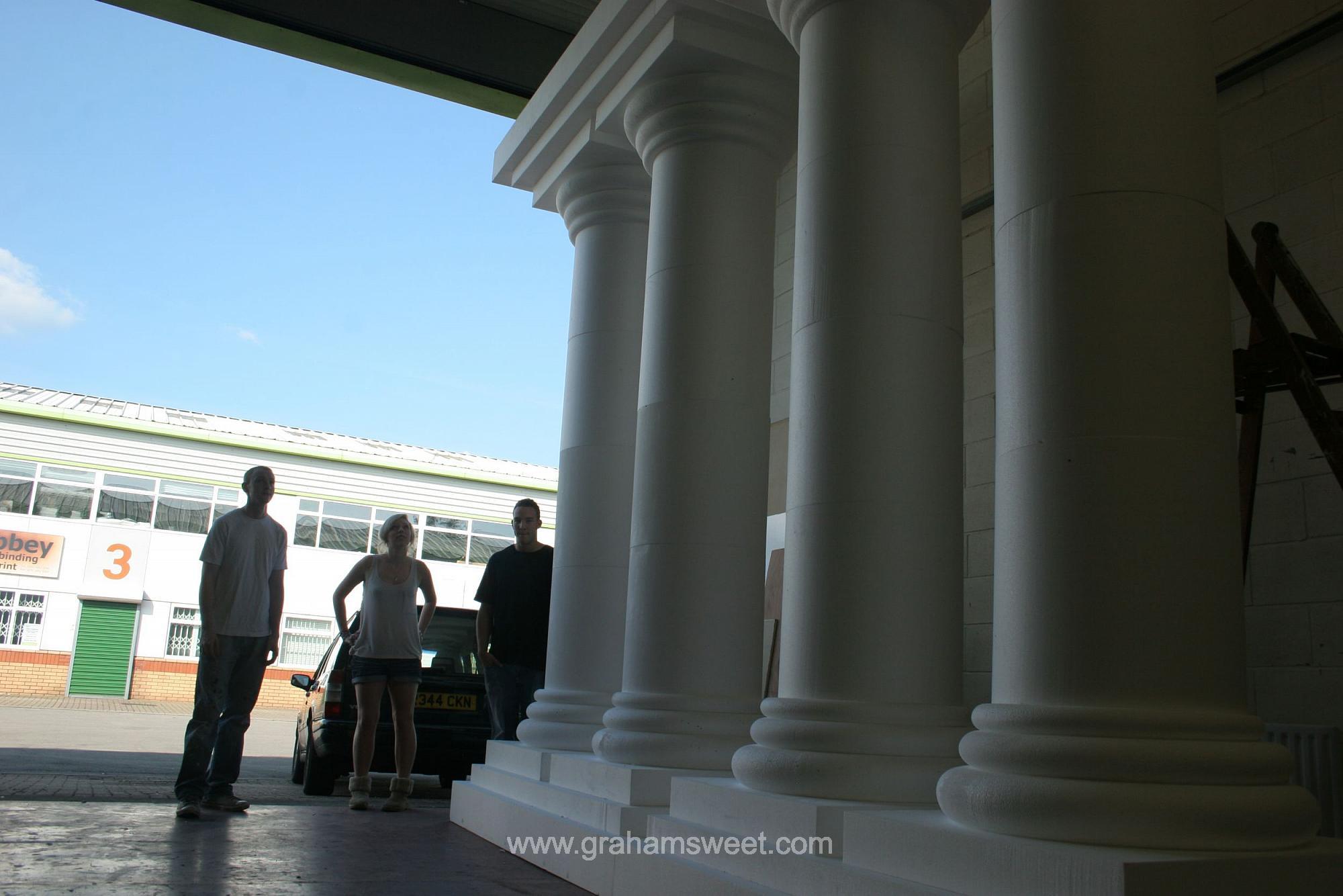 giant polystyrene pillars - columns