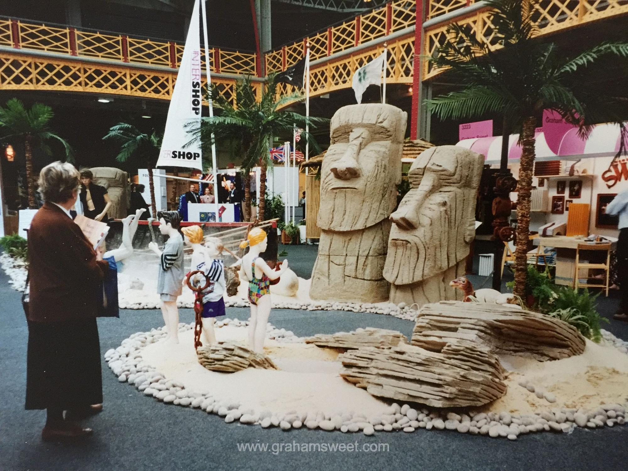 giant poystyrene easter island heads