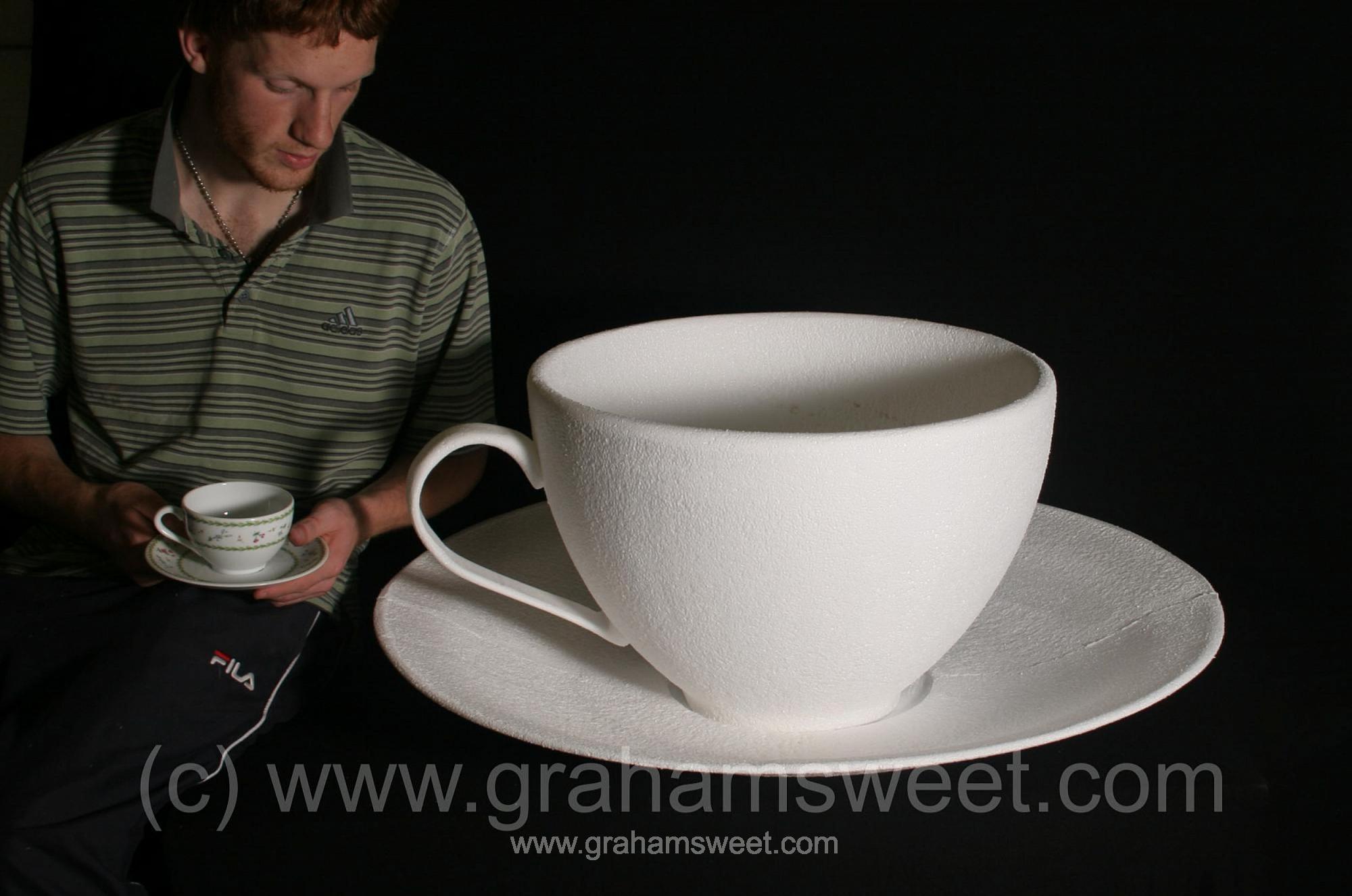 polystyrene cup and saucer