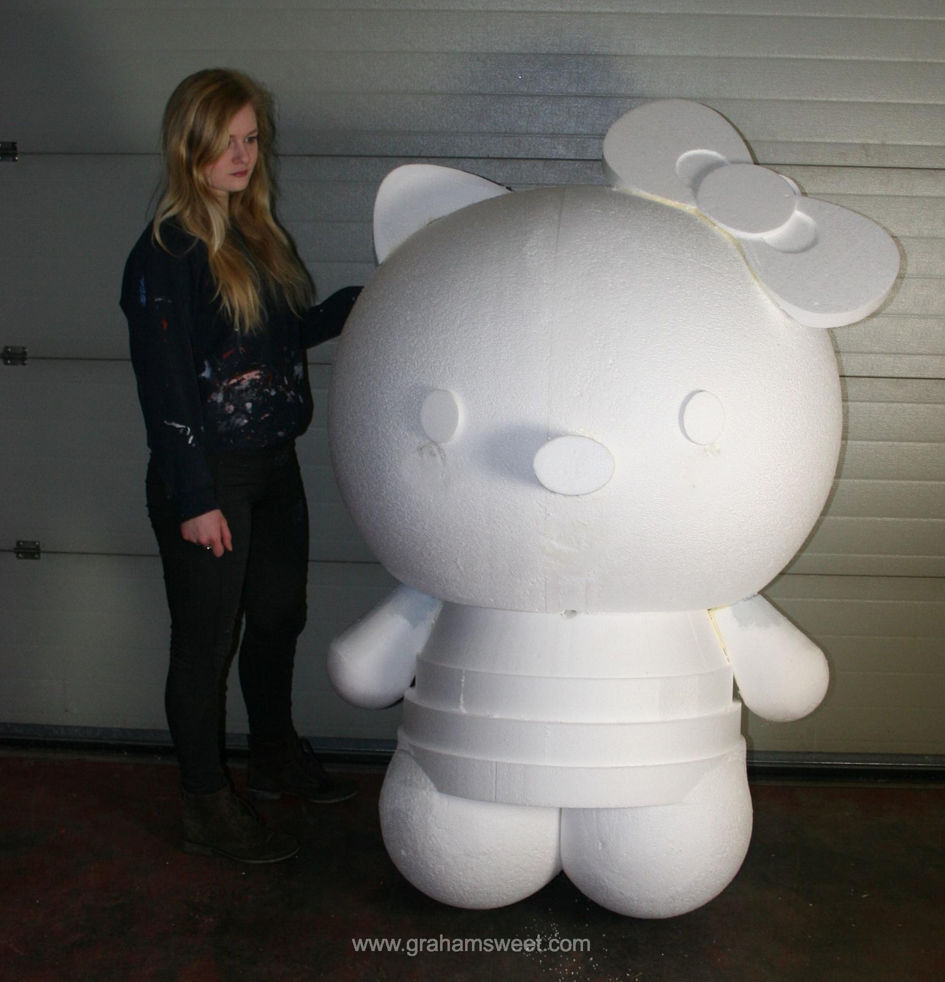 polystyrene model of hello kittie