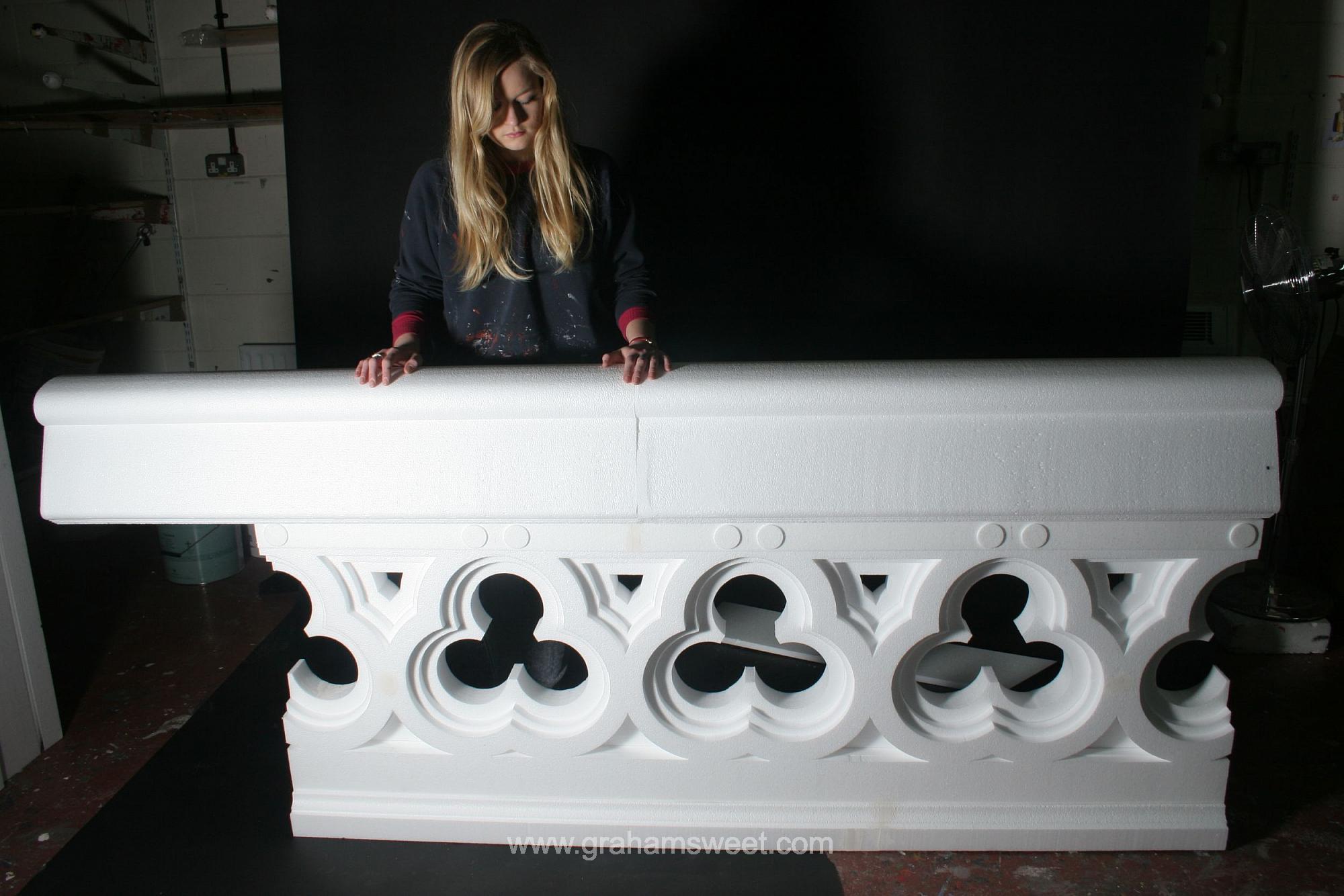 scale polystyrene model of westminster bridge