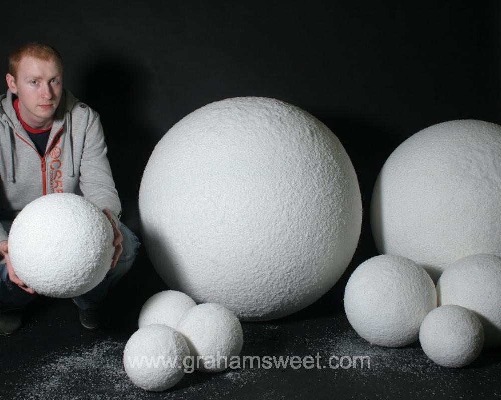 polystyrene snowballs