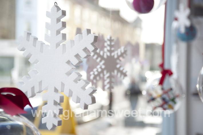 hanging snowflakes