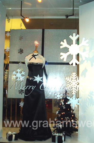 christmas snowflake window display