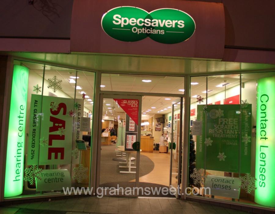 Snowflake window display @ specsavers