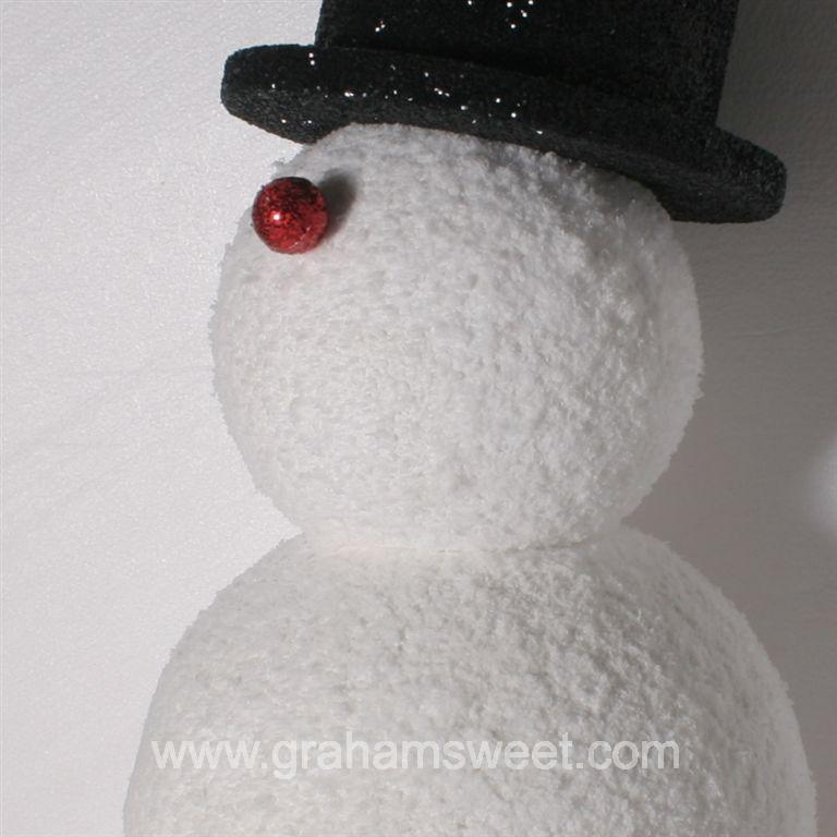 snow effect - polystyrene snowman