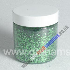 green glitter pot