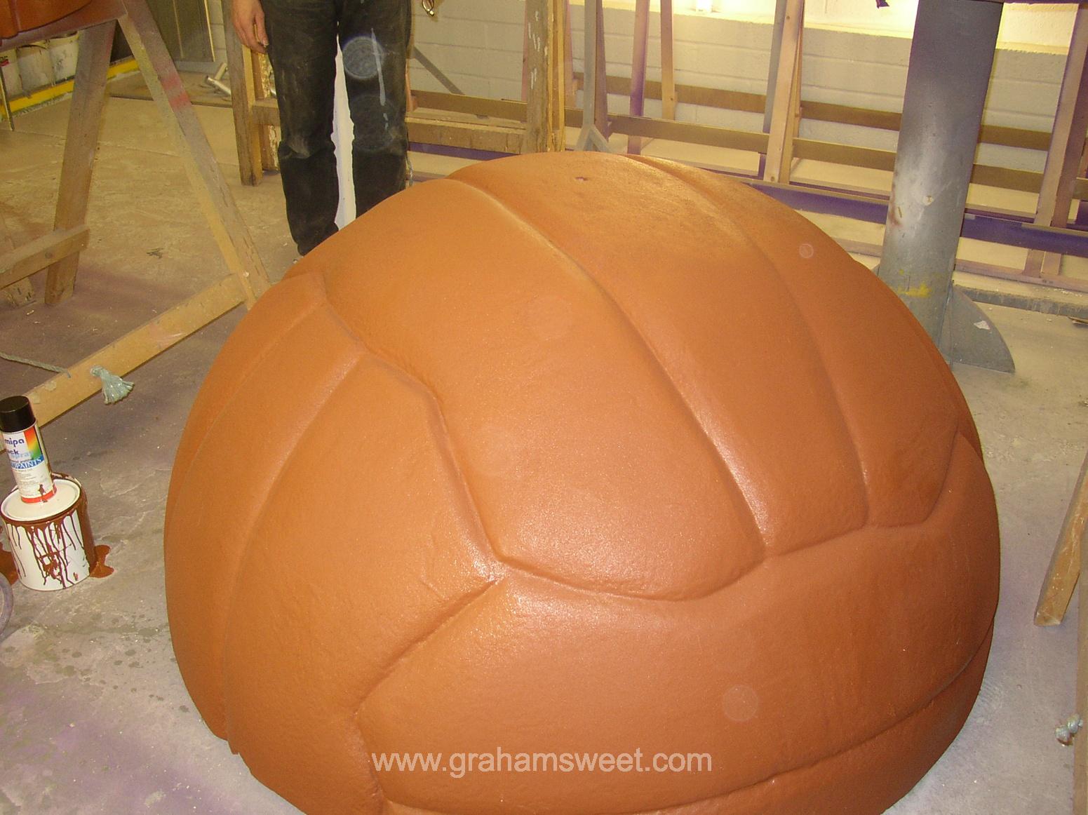 brown polystyrene ball