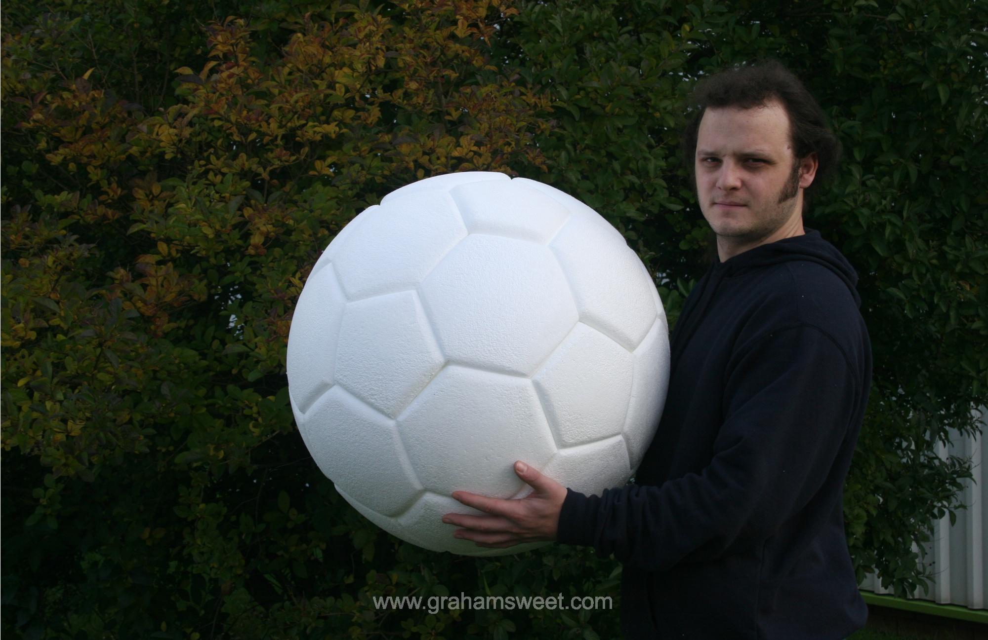 small polystyrene football