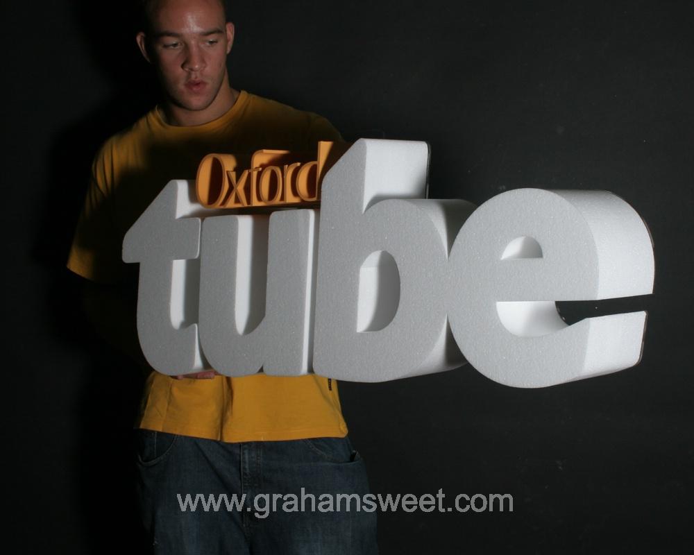 polystyrene tubeletter logo