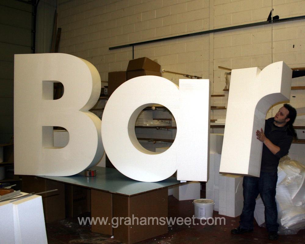 1500 mm high EPS Bar letters