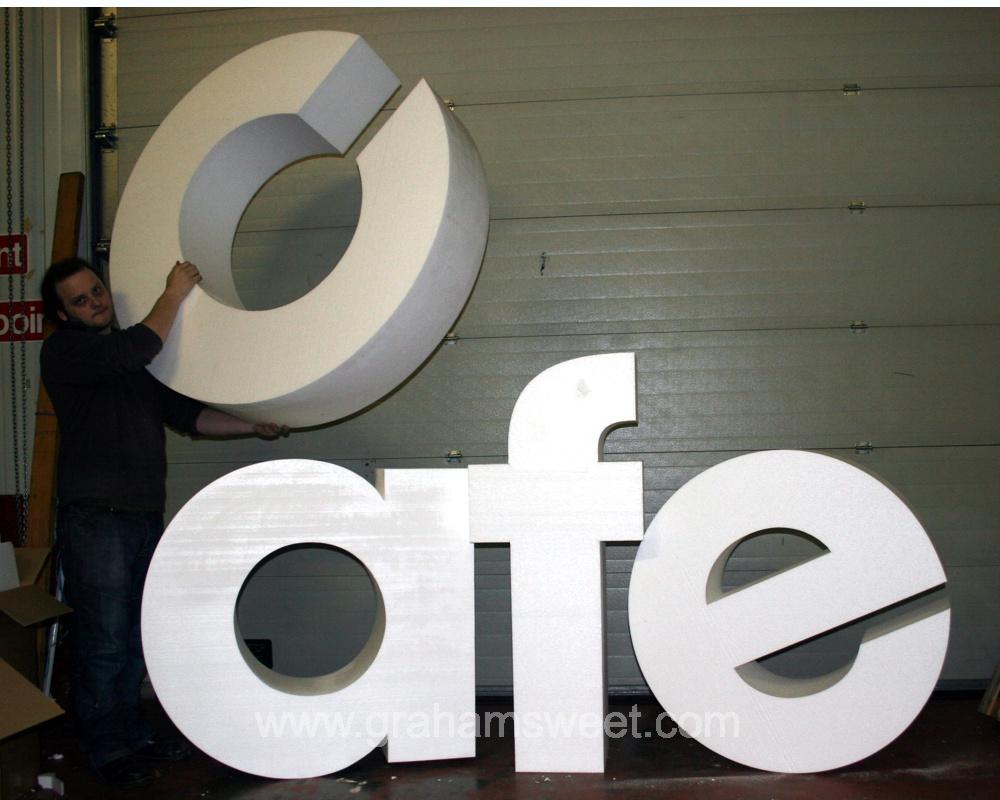 1500 mm high EPS Cafe letters
