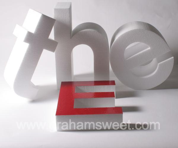 polystyrene letters