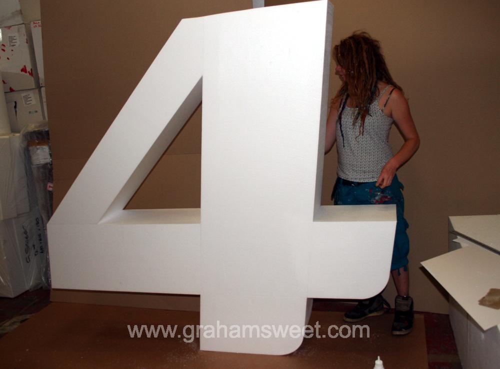 2000mm plain white polystyrene number 4