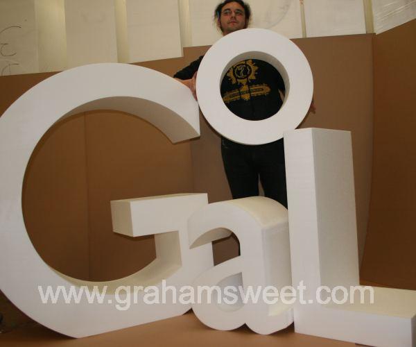 plain polystyrene goal letters