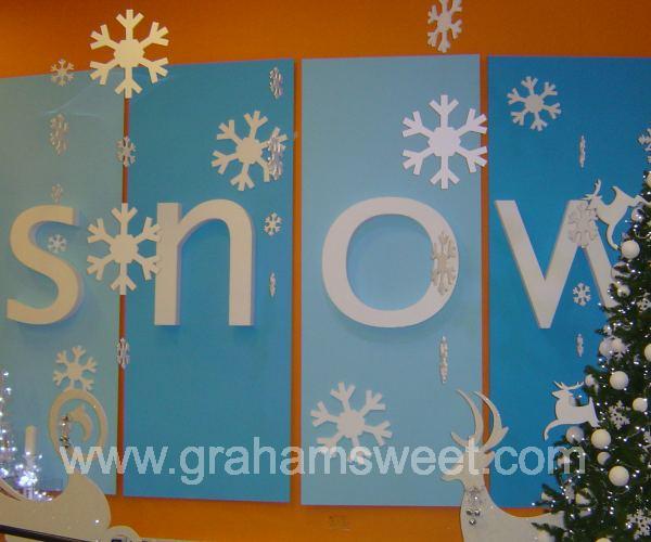 polystyrene snow letters