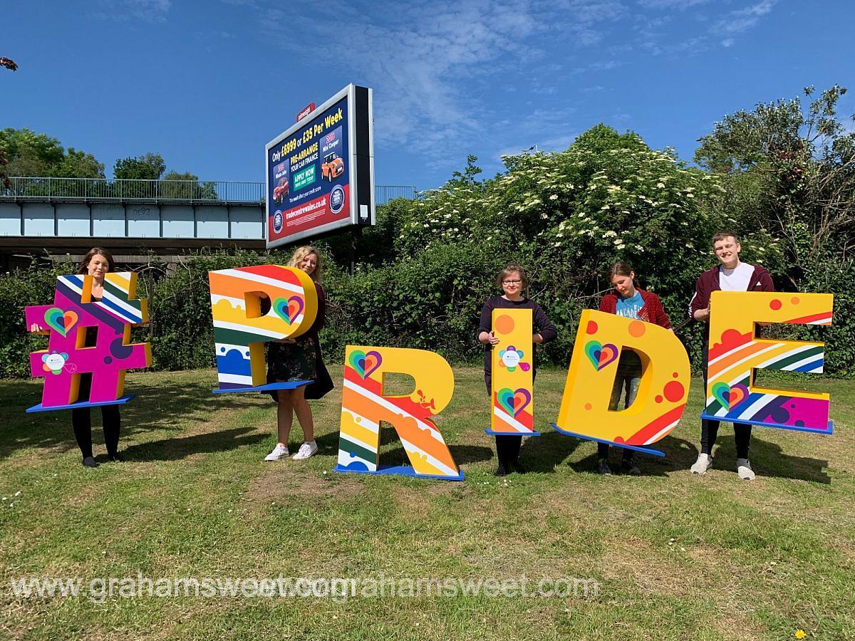 1000 mm tall - pride letters with printed vinyl face